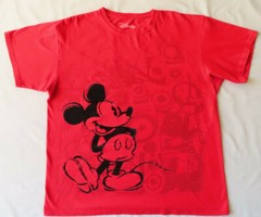 Disney Mickey Mouse Red Screen-Printed Adult Men’s T-Shirt Size XL
