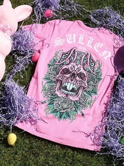 Sullen Men’s Skull Bunny 26 Short Sleeve Premium Graphic T-shirt Tattoo Easter