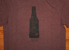 NWT Mens BANANA REPUBLIC Graphic Tee T-Shirt BEER Bottle Anatomy Wine Red *1R