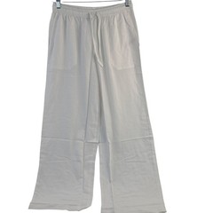 NEW BoohooMAN Super Oversized Linen Blend Shirt & Baggy Trousers White Sz M