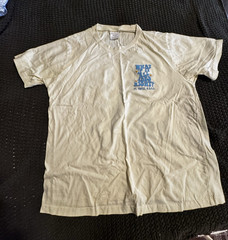 Southern Spirit Men’s L Beige St. Croix USVI Graphic Tee Cotton Knit Crew Neck