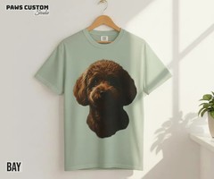 Custom Pet Portrait Comfort Tee Personalized Dog Cat Photo