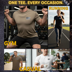 Men’s Cotton T-Shirt Classic Crew Neck Tee Casual, Gym, Athletic,Fashion Soft