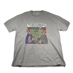 Y2K The Wild Side T Shirt XL Funny Graphic Hunting Fishing Comic Mens Gray