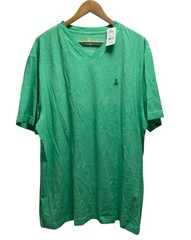 Psycho Bunny NEW Men’s Sz 1XL Green Basic V-Neck Embroidered Logo Cotton T-Shirt