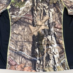 Mossy Oak Mens XL Short Sleeve Camo Dri More Tech Hunting Jersey T Shirt Brown