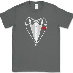 TUXEDO T-Shirt Funny Costume Formal Humor Joke Gift Marriage Novelty Tee