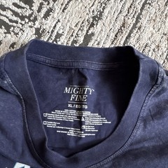 Mighty Fine Los Angeles Smiley Graphic Tee Men’s XL Navy Blue Cotton Crew Neck