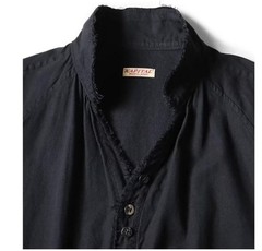 Anniay-lin/kapital Cotton Linen Double-Pocket Irregular Loose Long-Sleeved Shirt