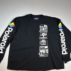 Polaroid OneStep Express Black Graphic Logo Long Sleeve Crew Neck T-Shirt XL