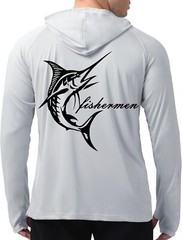 Men’s UPF 50+ Sun Hoodie Long Sleeve Fishing Shirt Lightweight Quick Dry