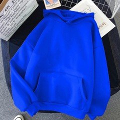 ​​Unisex Oversized Hoodie Minimalist Solid Color French Pullover Women Streetwea