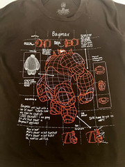 Baymax Hero 6 Long Sleeve MEDIUM Diagrammed Body Medium Weight T Shirt