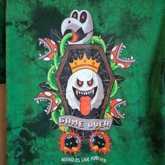 Linda Finegold As*holes Live Forever Game Over Tee Rare
