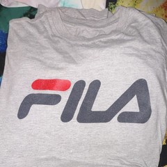 FILA Men’s 3XLT Big & Tall Gray Cotton Polyester Jersey T-Shirt Logo Accent