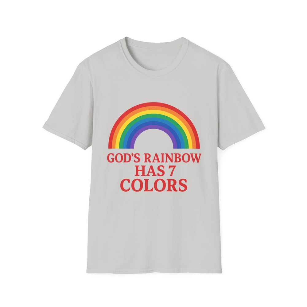 Rainbow Unisex Softstyle T-Shirt, God’s rainbow, Christian Gift, 7 colors