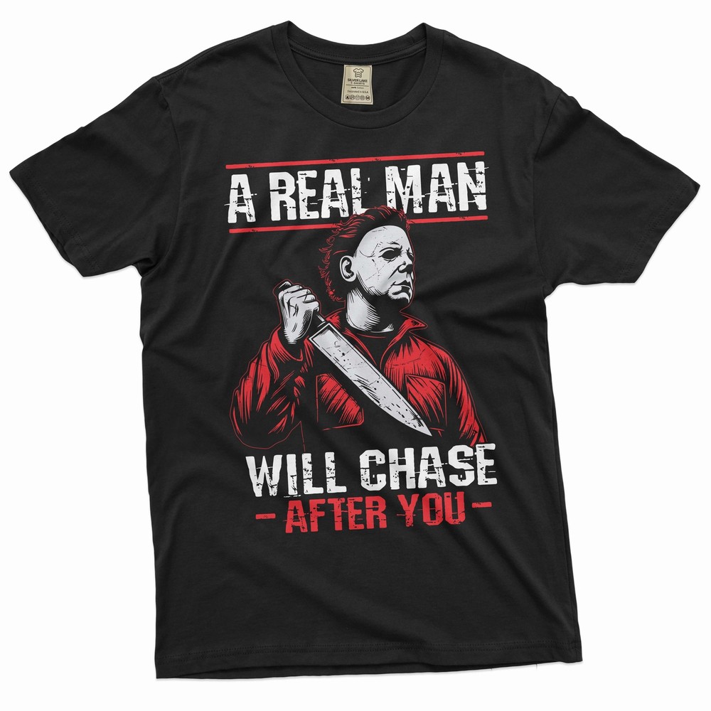 Men’s Scary Halloween Shirt Horror Movie Tee Serial Killer T-Shirt For Him Men
