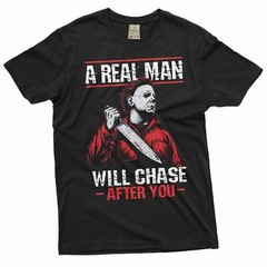 Men’s Scary Halloween Shirt Horror Movie Tee Serial Killer T-Shirt For Him Men