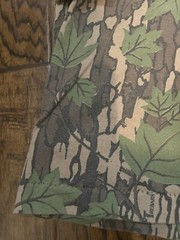 ACE SPORTSWEAR Camo vintage t shirt LARGE Camoflauge Leaf Treebark single stitch