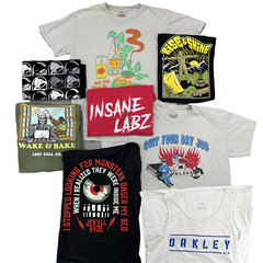T Shirt Lot of 8 Mens Large Mix Brands 90’s Surf Skate Streetwear Bundle Oakley