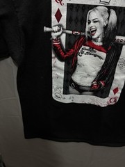 Suicide Squad Shirt Mens Black Harley Quinn Card Graphic Comic Tee XL