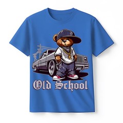 OLD SCHOOL Hip Hop Teddy Bear Lowrider Chicano Culture Cute T-Shirt