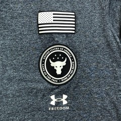 Under Armour Shirt Mens Large Gray Freedom USA Flag Long Sleeve Tagless Tee