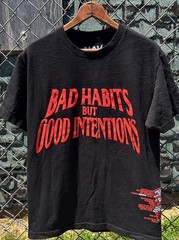 NAV x VLONE Bad Habits Good Intentions Tee Mens M Rap Shirt Excellent Black