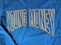 Young Money Nieman Marcus Shirt Long Sleeve Blue Graphic Rap Cotton Collab