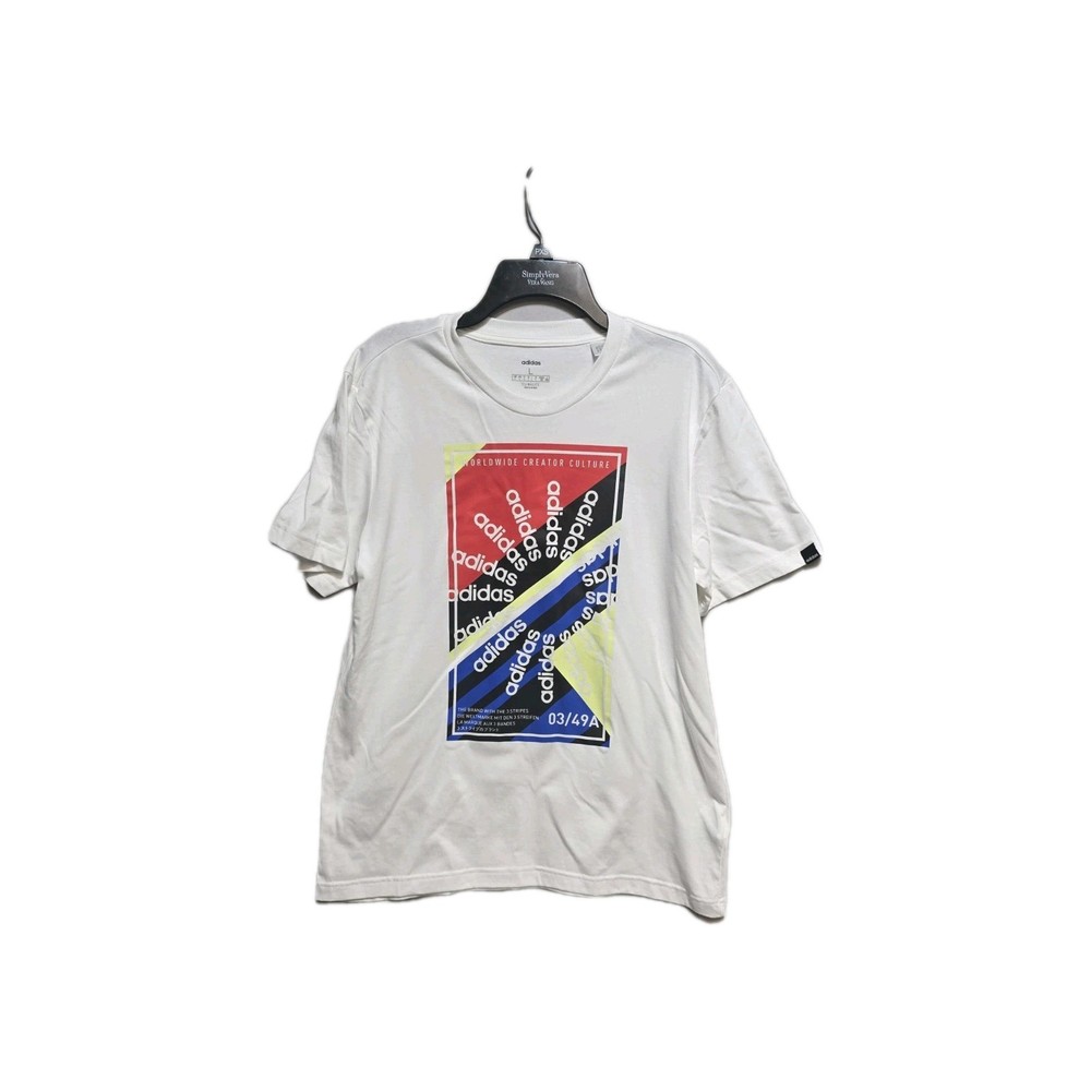 Adidas Worldwide Creator Culture Logo Mens White T-shirt Size Large