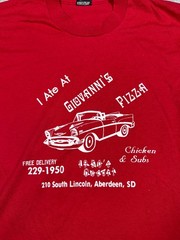 Vtg Giovanni’s Pizza Aberdeen SOUTH DAKOTA T SHIRT Mens Large