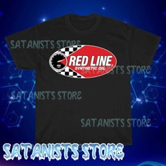 New Red Line Synthetic Oil Men’s Black T-shirt 1 Funny Size S to 5XL