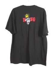 Hanes T-Shirt Men’s XL King Kadafe Racing Crown/Flag Soft Heavy Black Cotton EUC