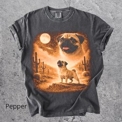 Comfort Tee Pug Howling To The Moon Dog