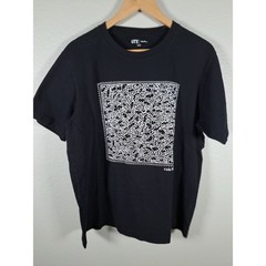 Uniqlo UT Keith Haring Pop Art Graphic T-Shirt Black White Mens Large