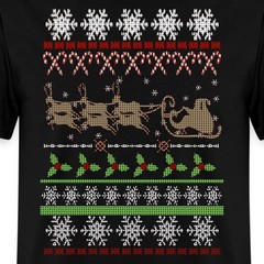 Ugly Christmas Sweater Pattern Men’s T-Shirt