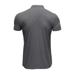 Mens Tee Short Sleeve T-Shirt Summer Ribbed Stretch Slim Fit Casual Blouse Tops
