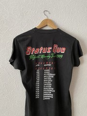 Vintage 1980s Status Quo 1989 Perfect Remedy Tour Band Rare T Shirt