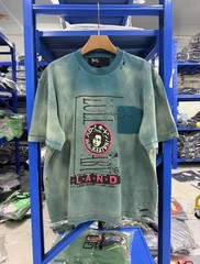 Vintage Distressed T-Shirt Men Women Loose High Street Short Sleeve Top Tee