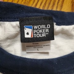 World Poker Tour Ringer TShirt Mens Large 2004 No Limit Player Texas Hold Em