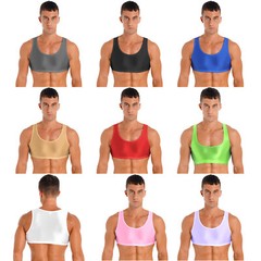 YiZYiF Men’s Sleeveless Crop Tank Top Basic Casual Shirt Sports Fitness Blouse