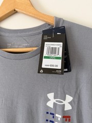 Under Armour Red White Blue Freedom Gray T-shirt NWT Men’s Large