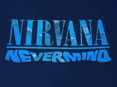 Nirvana Nevermind T Shirt XL Navy Blue Double Sided Kurt Cobain Grunge Band Tee