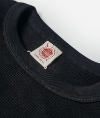 Heavyweight Waffle Cotton Long Sleeve – Black Non Stock Mfg. Co. S