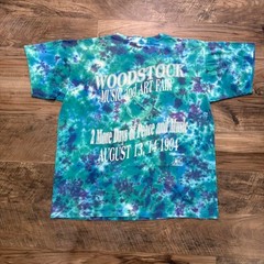 Vintage Y2K Woodstock Peace and Music Tee 1994 tie‑dye Single Stitch Made In USA