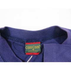 Cross Creek Square Pocket T-Shirt, Blank Plain, Navy Blue Sz M 1990s