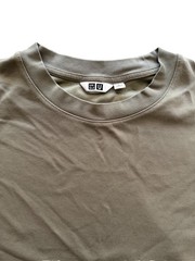 Uniqlo U AIRism Cotton Oversized T-Shirt Green Large