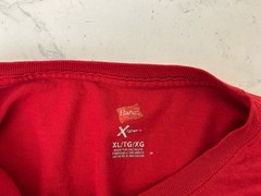 Hanes X-Temp t-shirt mens XL Red Long Sleeve crew neck Pullover Athletic Tee Z