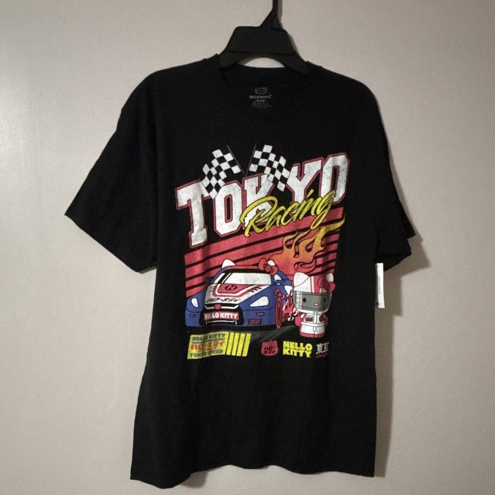 Men’s Hello Kitty Tokyo Racing Graphic Tee Black Large