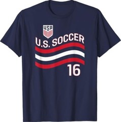 Alex Freeman 16 Navy USMNT Officially Licensed T-Shirt